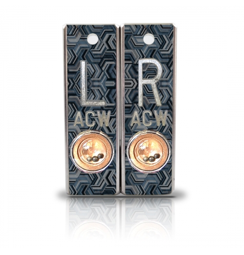 Aluminum Position Indicator X Ray Markers- Geometric Grunge Graphic Pattern